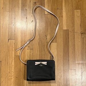 Kate Spade Black and Pink Bow Crossbody Bag